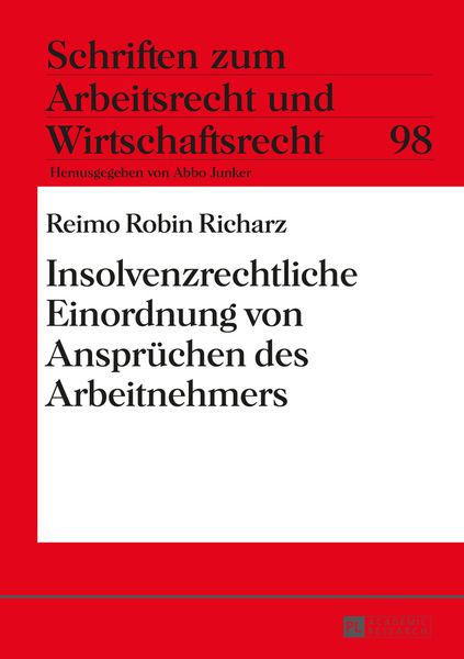 Produktbild: Insolvenzrechtliche Einordnung von Anspruechen des Arbeitnehmers