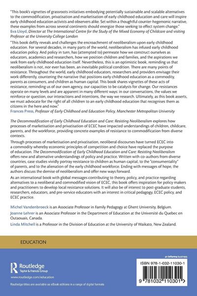 Produktbild: The Decommodification of Early Childhood Education and Care