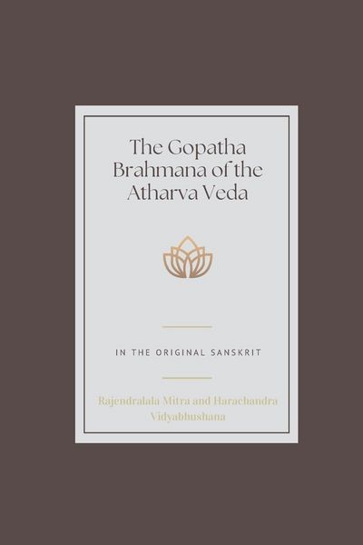 Produktbild: The Gopatha Brahmana Of The Atharva Veda