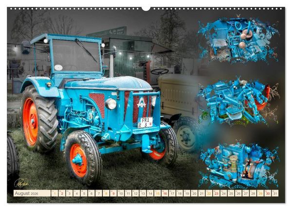 Produktbild: Oldtimer - Traktoren Parade (hochwertiger Premium Wandkalender 2026 DIN A2 quer), Kunstdruck in Hochglanz