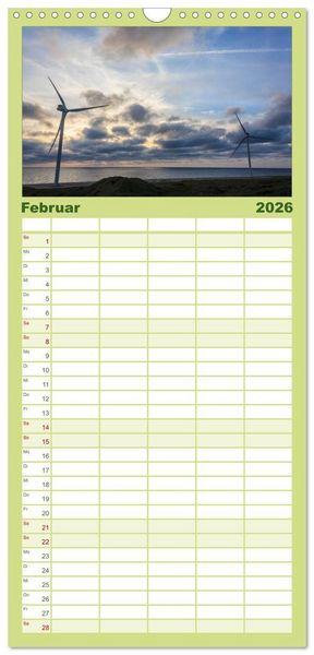 Produktbild: Familienplaner 2026 - D&auml;nemark Impressionen mit 5 Spalten (Wandkalender, 21 x 45 cm) CALVENDO
