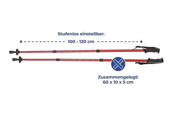 Produktbild: Trekking-St&ouml;cke Teleskop, Wanderstock mit Anti-Schock-System