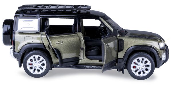 Produktbild: Land Rover Defender 110 Diecast 1:32 gr&uuml;n inkl. Knopfzellen