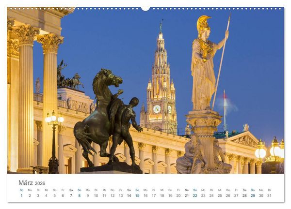 Produktbild: Traumhaftes Wien 2026 (hochwertiger Premium Wandkalender 2026 DIN A2 quer), Kunstdruck in Hochglanz