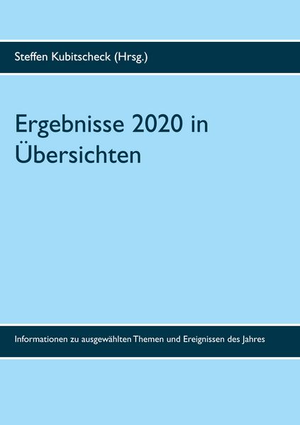 Produktbild: Ergebnisse 2020 in &Uuml;bersichten