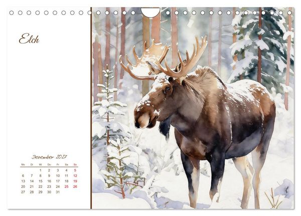 Produktbild: Tiere in Skandinaviens Wildnis (Wandkalender 2027 DIN A4 quer), CALVENDO Monatskalender