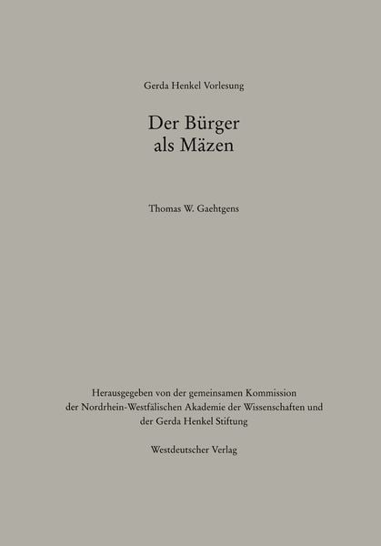 Produktbild: Der B&uuml;rger als M&auml;zen