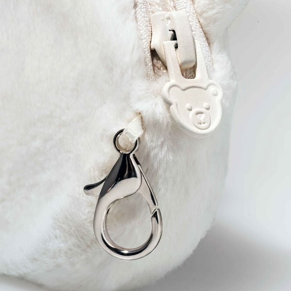 Produktbild: Steiff 024801 - Hello Kitty Geldbeutel, wei&szlig;/pink, Pl&uuml;sch, 10 cm