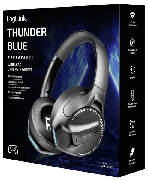 Produktbild: LogiLink BT0070 Over Ear Kopfh&ouml;rer Bluetooth&reg; Schwarz