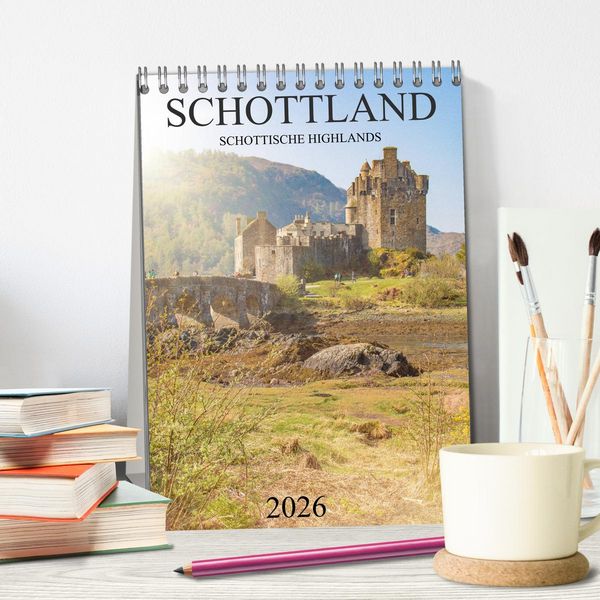 Produktbild: Schottland -Schottische Highlands (Tischkalender 2026 DIN A5 hoch), CALVENDO Monatskalender