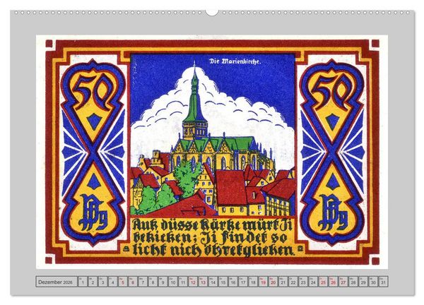 Produktbild: Gru&szlig; aus Osnabr&uuml;ck (Wandkalender 2026 DIN A2 quer), CALVENDO Monatskalender