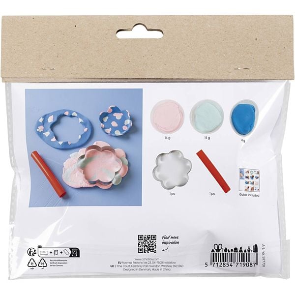 Produktbild: Creativ Company Mini Kreativ Set Modellieren, Schalen, Pastellblau, Hellpink