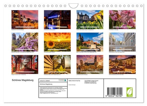 Produktbild: Sch&ouml;nes Magdeburg (Wandkalender 2027 DIN A4 quer), CALVENDO Monatskalender