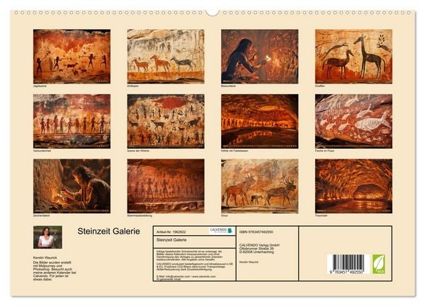 Produktbild: Steinzeit Galerie (hochwertiger Premium Wandkalender 2026 DIN A2 quer), Kunstdruck in Hochglanz