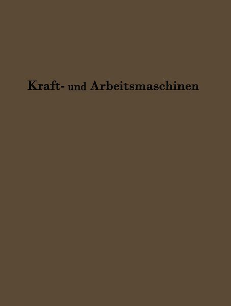 Produktbild: Kraftmaschinen und Arbeitsmaschinen