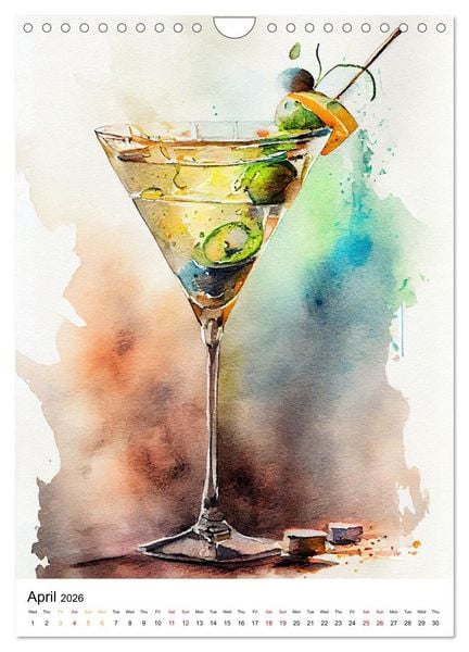 Produktbild: Artistic cocktails (Wall Calendar 2026 DIN A4 portrait), CALVENDO 12 Month Wall Calendar