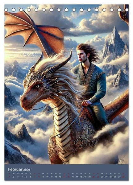 Produktbild: Mystische Welten, Fantasy Naturzauber (Tischkalender 2026 DIN A5 hoch), CALVENDO Monatskalender