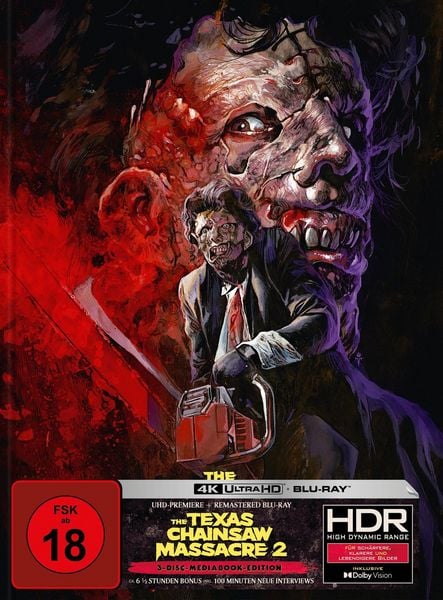 Produktbild: The Texas Chainsaw Massacre 2 - Mediabook - Cover A (4K Ultra HD+Blu-ray+Bonus-Blu-ray)