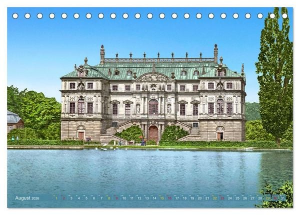 Produktbild: Historisches Dresden um 1900 neu restauriert und detailkoloriert (Tischkalender 2026 DIN A5 quer), CALVENDO Monatskalender
