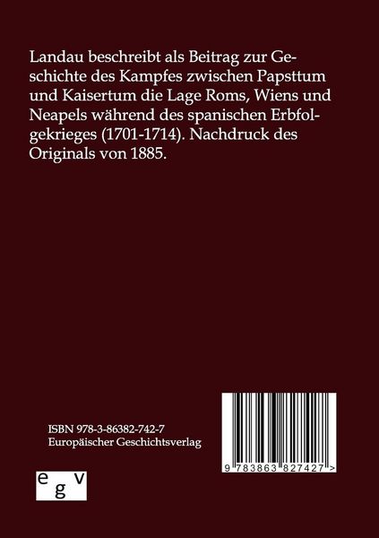 Produktbild: Rom, Wien, Neapel w&auml;hrend des spanischen Erbfolgekrieges