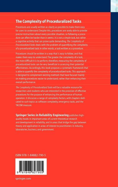 Produktbild: The Complexity of Proceduralized Tasks