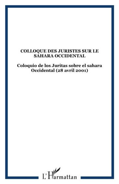 Produktbild: Colloque des juristes sur le sahara occi