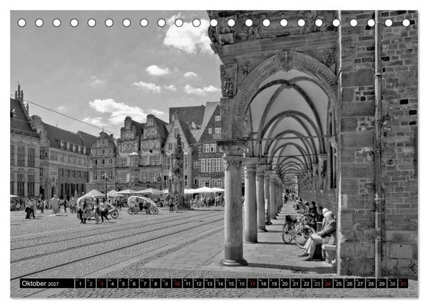 Produktbild: Historisches Bremen (Tischkalender 2027 DIN A5 quer), CALVENDO Monatskalender