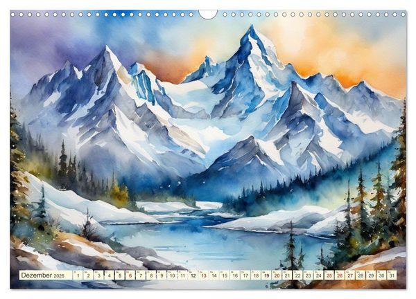 Produktbild: Sehnsucht Berge (Wandkalender 2026 DIN A3 quer), CALVENDO Monatskalender