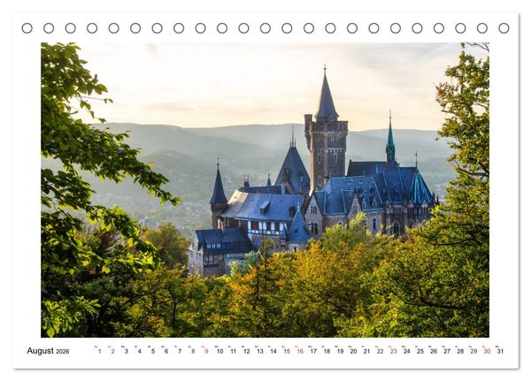 Produktbild: Wernigerode - Die Fachwerkstadt im Harz (Tischkalender 2026 DIN A5 quer), CALVENDO Monatskalender