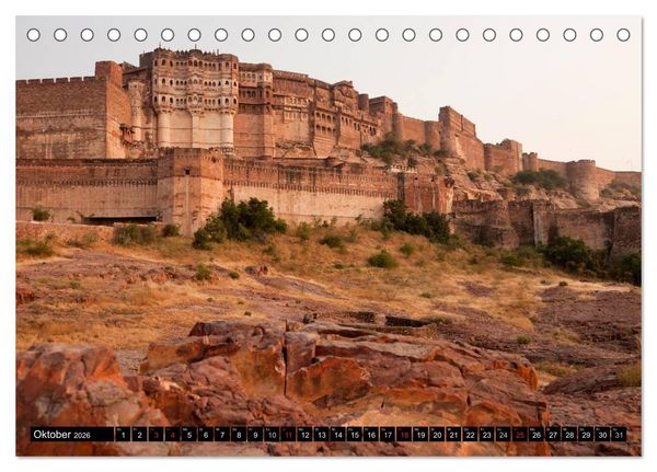 Produktbild: Indien - Rajasthan (Tischkalender 2026 DIN A5 quer), CALVENDO Monatskalender