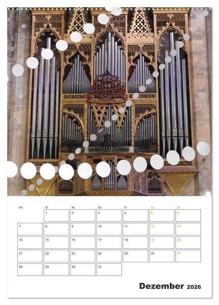 Produktbild: Orgeln zum Verlieben! (Wandkalender 2026 DIN A2 hoch), CALVENDO Monatskalender