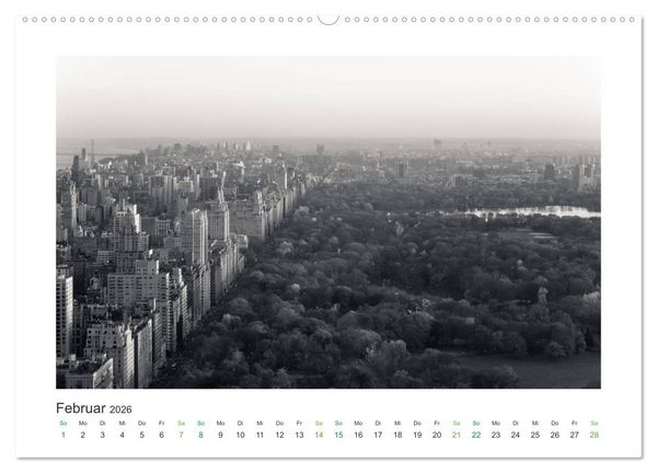 Produktbild: New York in schwarz weiss (Wandkalender 2026 DIN A2 quer), CALVENDO Monatskalender