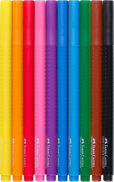 Produktbild: Faber-Castell Filzstifte Grip Colour Marker, 10er Set
