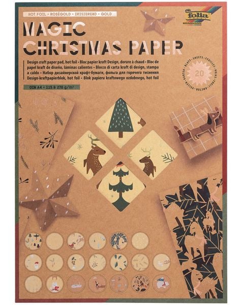 Kraftpapierblock MAGIC CHRISTMAS PAPER (DIN A4) mit 20 Blatt