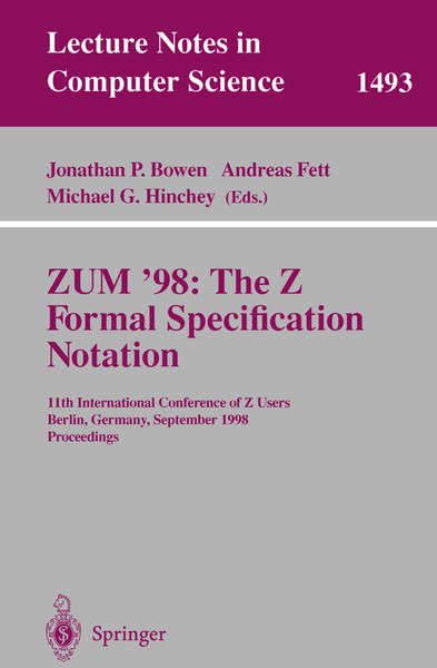 Produktbild: ZUM '98: The Z Formal Specification Notation