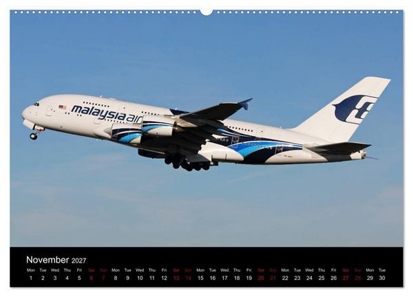 Produktbild: A380 SuperJumbo (High Quality Premium Wall Calendar 2027 DIN A2 landscape),CALVENDO 12 Month Wall Calendar