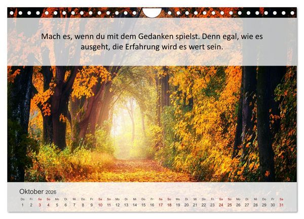 Produktbild: Motivationsspr&uuml;che Erfolgsweg (Wandkalender 2026 DIN A4 quer), CALVENDO Monatskalender