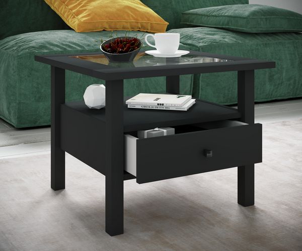 Produktbild: Holz Sofatisch Couchtisch Schublade Lingis M