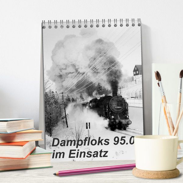 Produktbild: Dampfloks 95.0 im Einsatz (Tischkalender 2026 DIN A5 hoch), CALVENDO Monatskalender