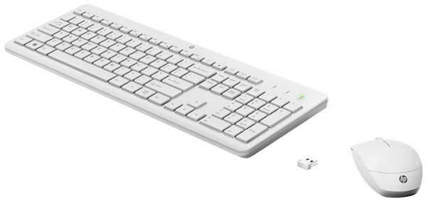 Produktbild: HP 230 Kabellos Tastatur, Maus-Set Deutsch, QWERTZ Wei&szlig;