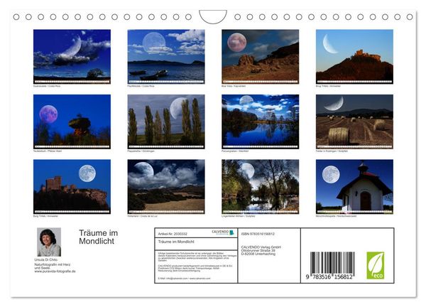 Produktbild: Tr&auml;ume im Mondlicht (Wandkalender 2026 DIN A4 quer), CALVENDO Monatskalender
