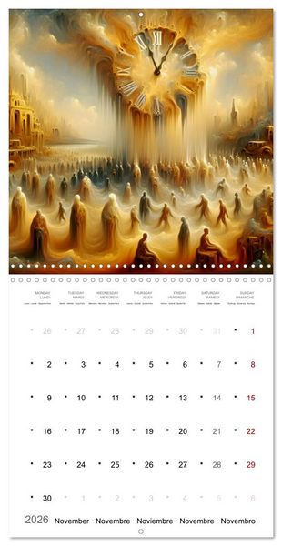 Produktbild: Jeux d'ombre de l'Humanit&eacute; (Calendrier mural carr&eacute; 2026 30x30 cm) Calendrier double avec une page pour vos prises de notes
