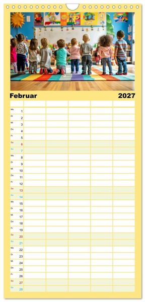 Produktbild: Familienplaner 2027 - Traumberuf - Erzieher:innen in der Kinderkrippe mit 5 Spalten (Wandkalender, 21 x 45 cm) CALVENDO