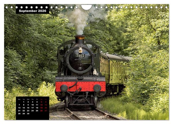 Produktbild: Assorted photographs of STEAM LOCOMOTIVES (Wall Calendar 2026 DIN A4 landscape), CALVENDO 12 Month Wall Calendar