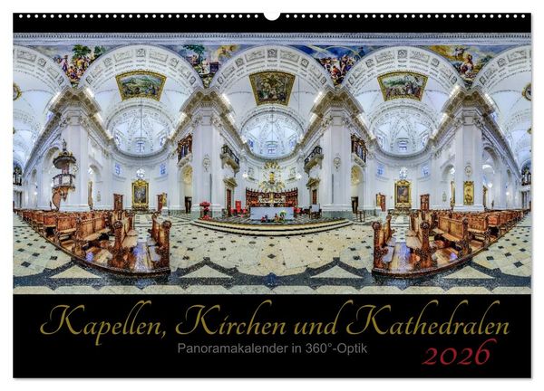 Produktbild: Kapellen, Kirchen und Kathedralen 2026 (Wandkalender 2026 DIN A2 quer), CALVENDO Monatskalender