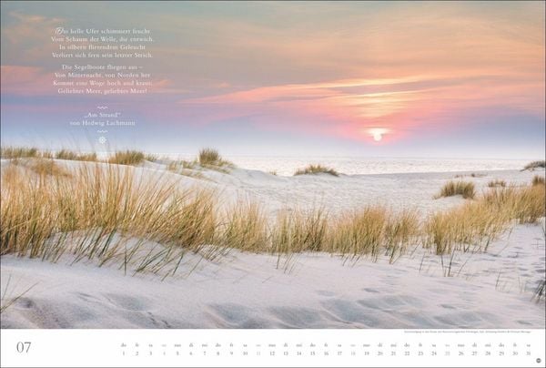 Produktbild: Deutschlands K&uuml;sten - Ein literarischer Spaziergang Kalender 2027 - Ein literarischer Spaziergang
