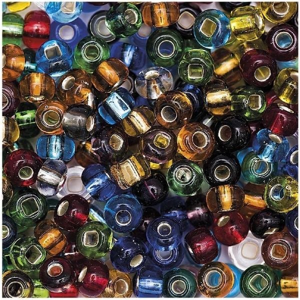 Produktbild: Glasperlen Silbereinzug, Multicolor