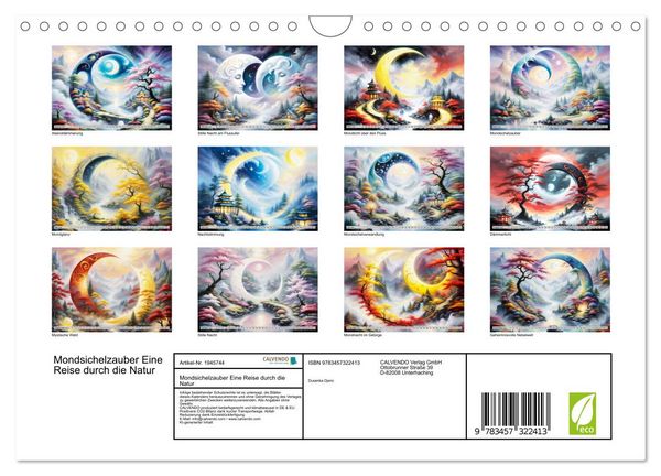 Produktbild: Mondsichelzauber Eine Reise durch die Natur (Wandkalender 2026 DIN A4 quer), CALVENDO Monatskalender
