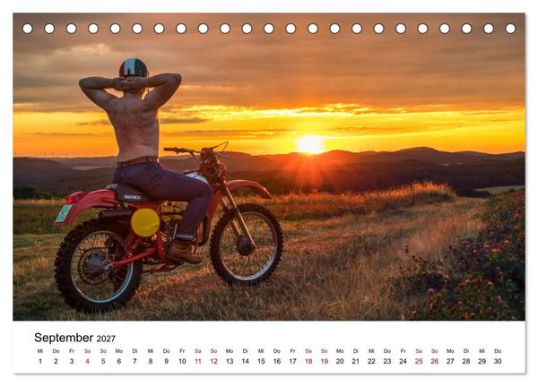 Produktbild: Echte M&auml;nner, coole Mopeds (Tischkalender 2027 DIN A5 quer), CALVENDO Monatskalender