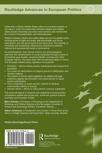 Produktbild: Citizenship in Nordic Welfare States